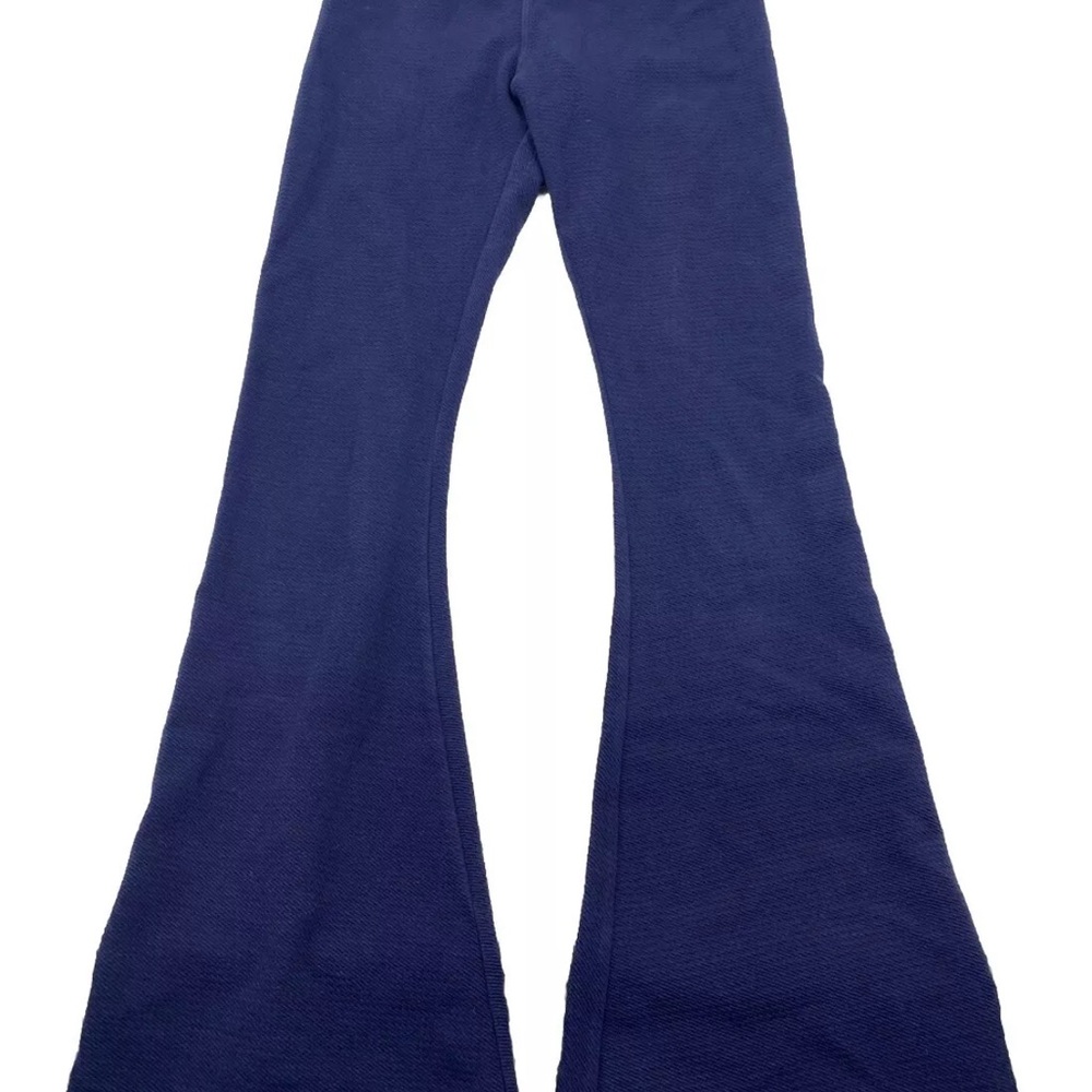 Offline By Aerie Womens Pants Small Flare Navy Blue Stretch Comfort Lounge, Used